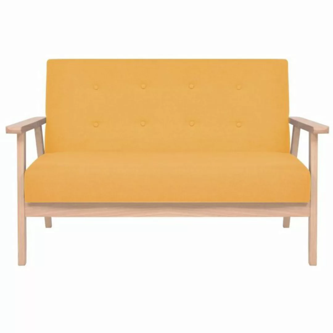 vidaXL Sofa 2-Sitzer Sofa Stoff Gelb günstig online kaufen