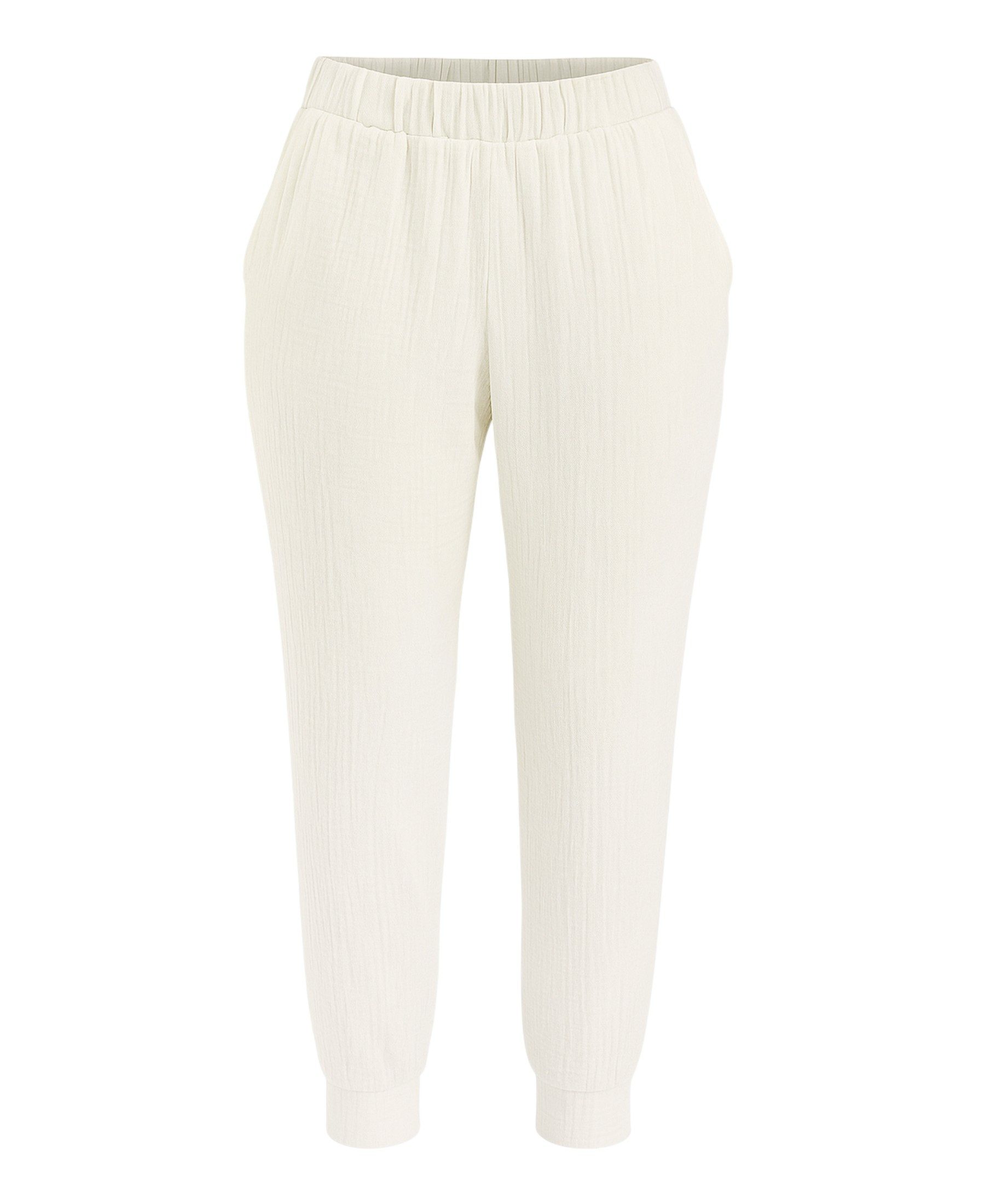 fashionshowcase Stoffhose Damen Musselin Stoffhose 100% günstig online kaufen