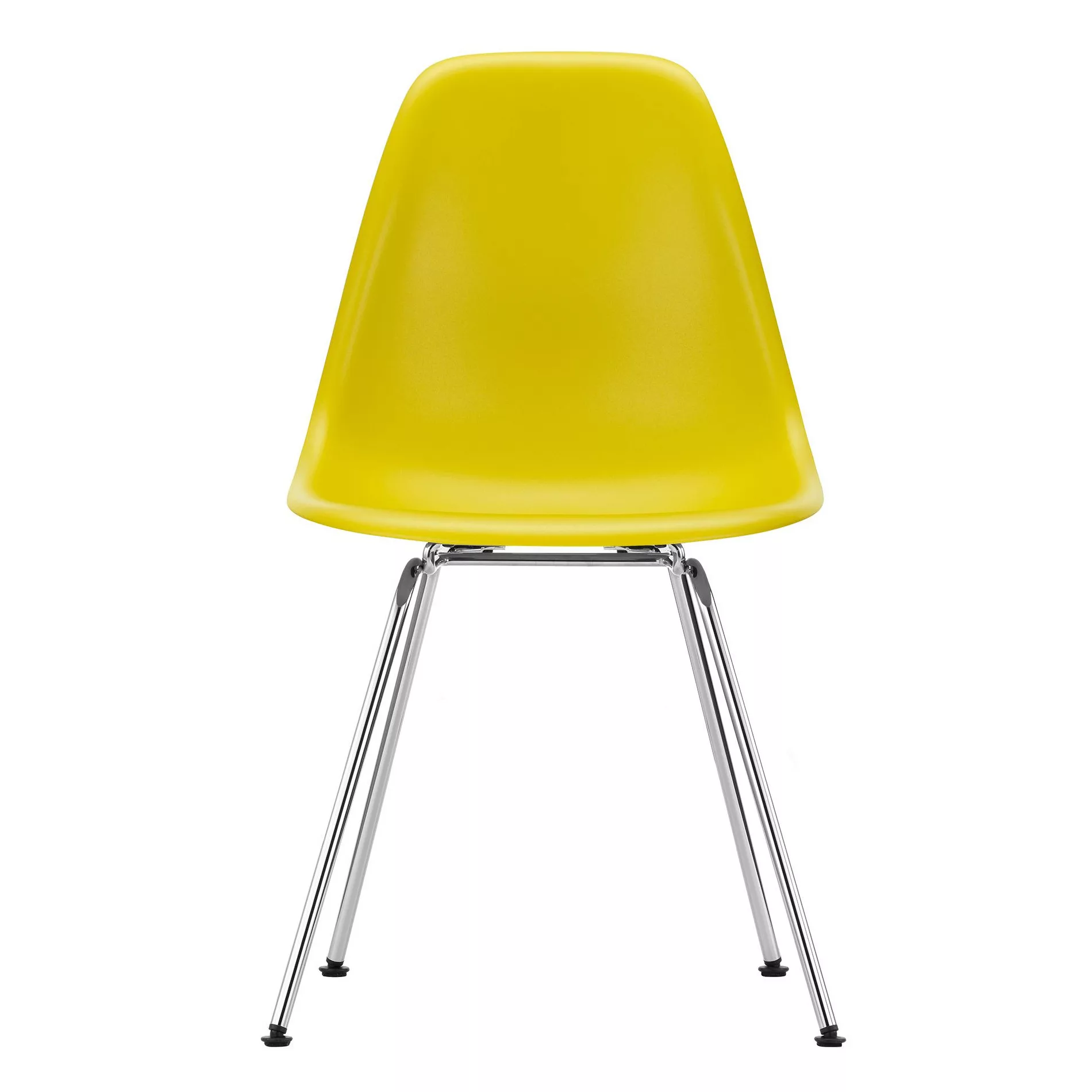 Vitra - Eames Plastic Side Chair DSX Gestell verchromt - senfgelb/Sitzschal günstig online kaufen