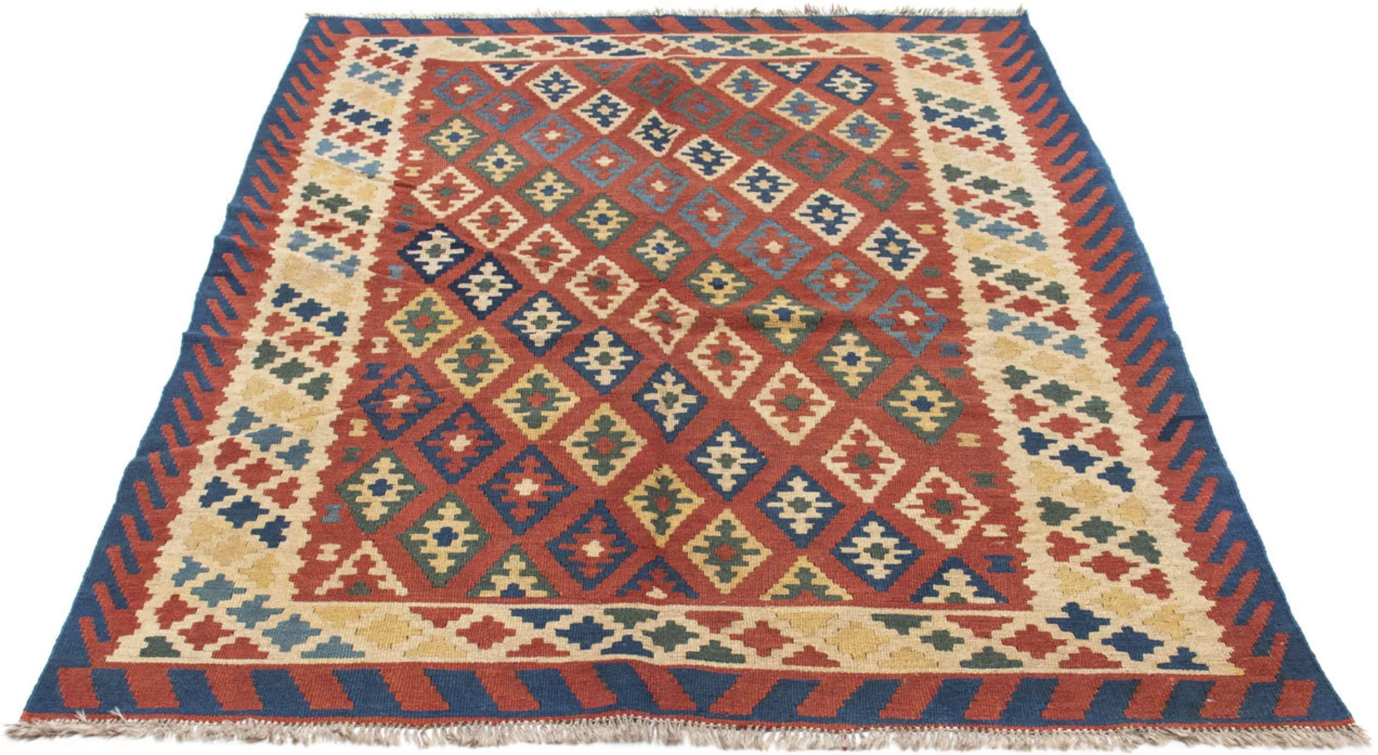 morgenland Wollteppich »Kelim - Oriental - 206 x 156 cm - dunkelrot«, recht günstig online kaufen