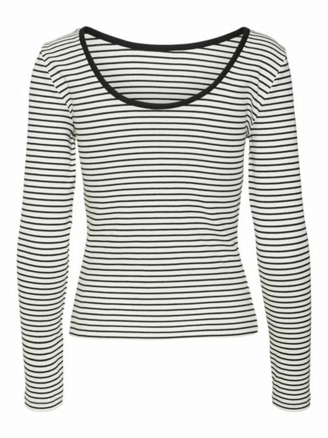 Vero Moda Langarmshirt VMCHLOE STRIPE LS 2WAY SHORT TOP GO NOOS günstig online kaufen