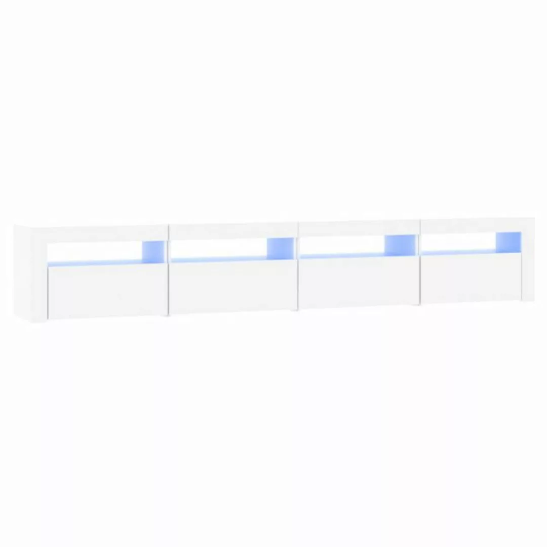 vidaXL TV-Schrank TV-Schrank mit LED-Leuchten Weiß 240x35x40 cm (1-St) günstig online kaufen