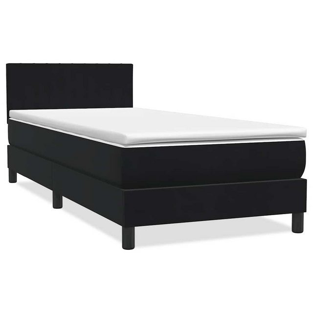 vidaXL Bett Boxspringbett mit Matratze Schwarz 80x210 cm Samt günstig online kaufen