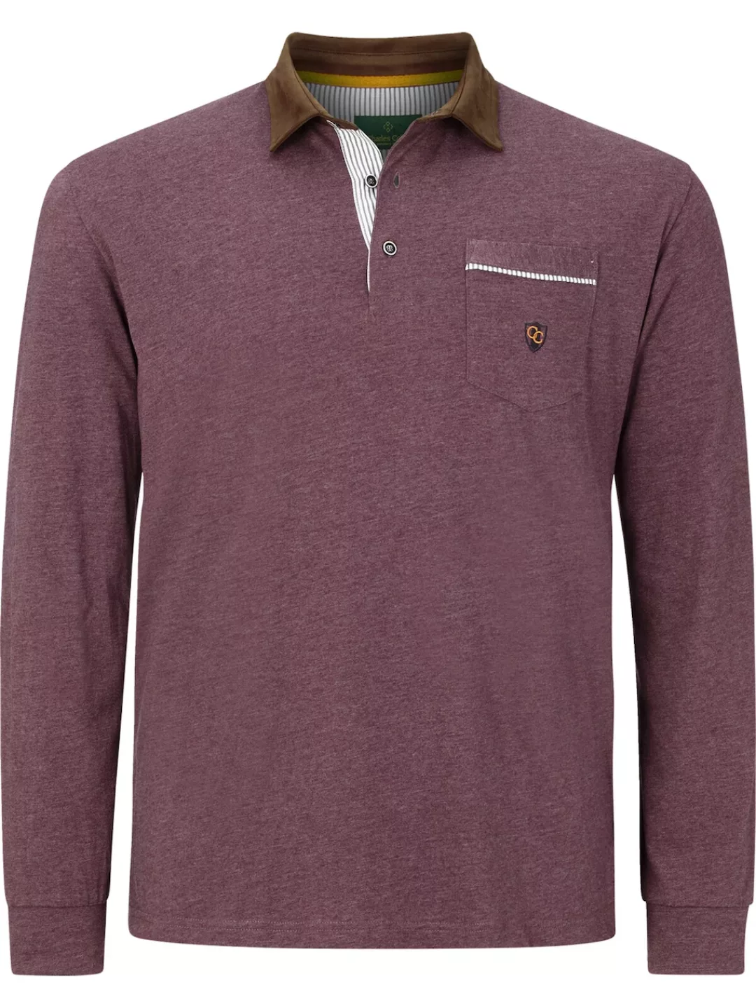 Charles Colby Langarmshirt "Langarm-Poloshirt EARL TERRY" günstig online kaufen