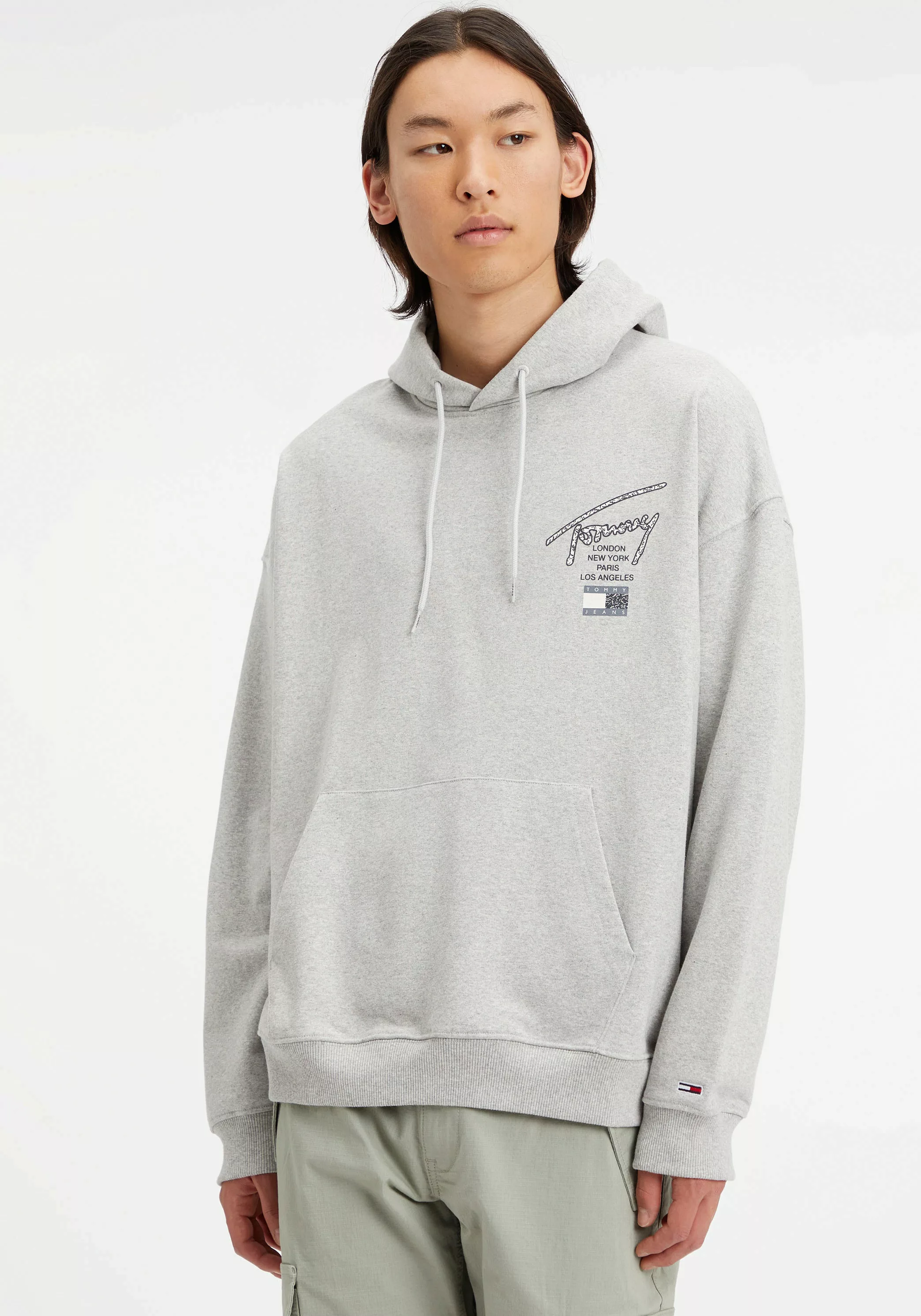Tommy Jeans Kapuzensweatshirt TJM OVZ AOP BACK HOODIE mit Logodruck auf dem günstig online kaufen