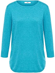 Rundhals-Pullover aus Seide und Kaschmir Peter Hahn Seide/Kaschmir blau günstig online kaufen