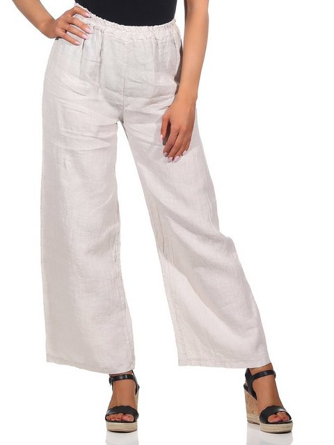 Mississhop Leinenhose Leinenhose 100 % Freizeithose Sommerhose M.372 günstig online kaufen