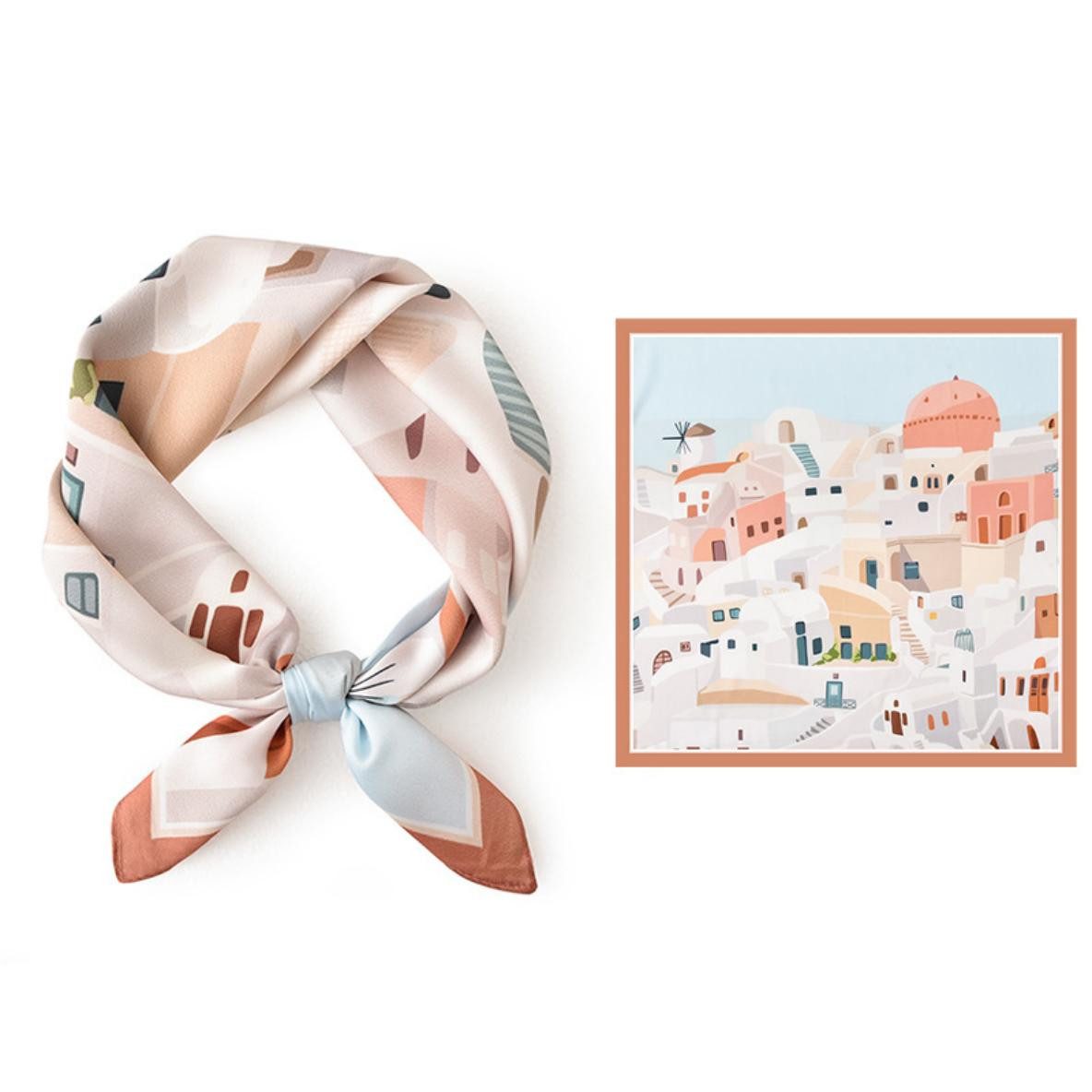 Coonoor Seidentuch Seidentuch Stirnband Quadratischer Haar-Bandanas-Schal günstig online kaufen