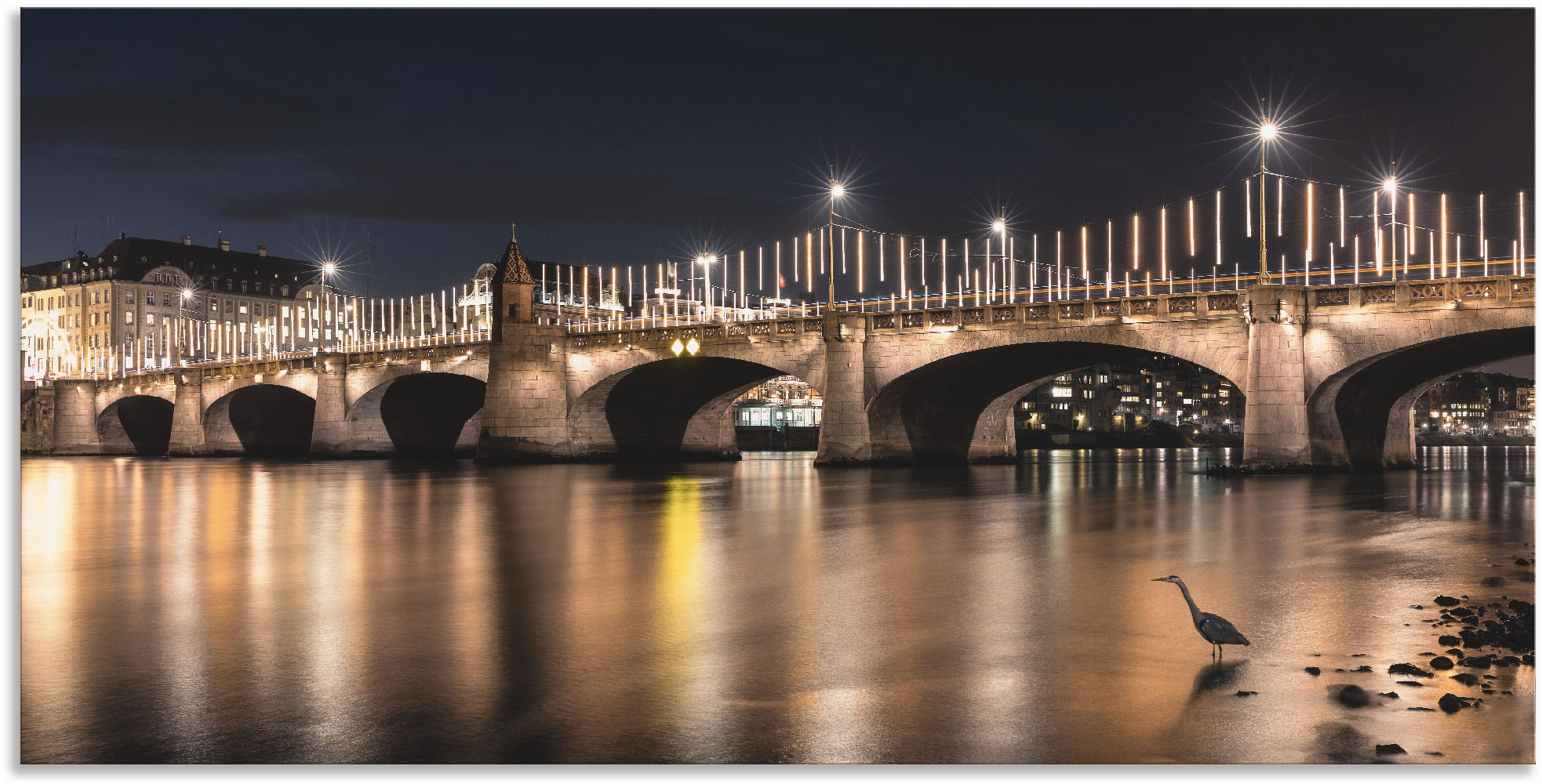Artland Alu-Dibond-Druck »Die Mittlere Rheinbrücke«, Brücken, (1 St.), für günstig online kaufen