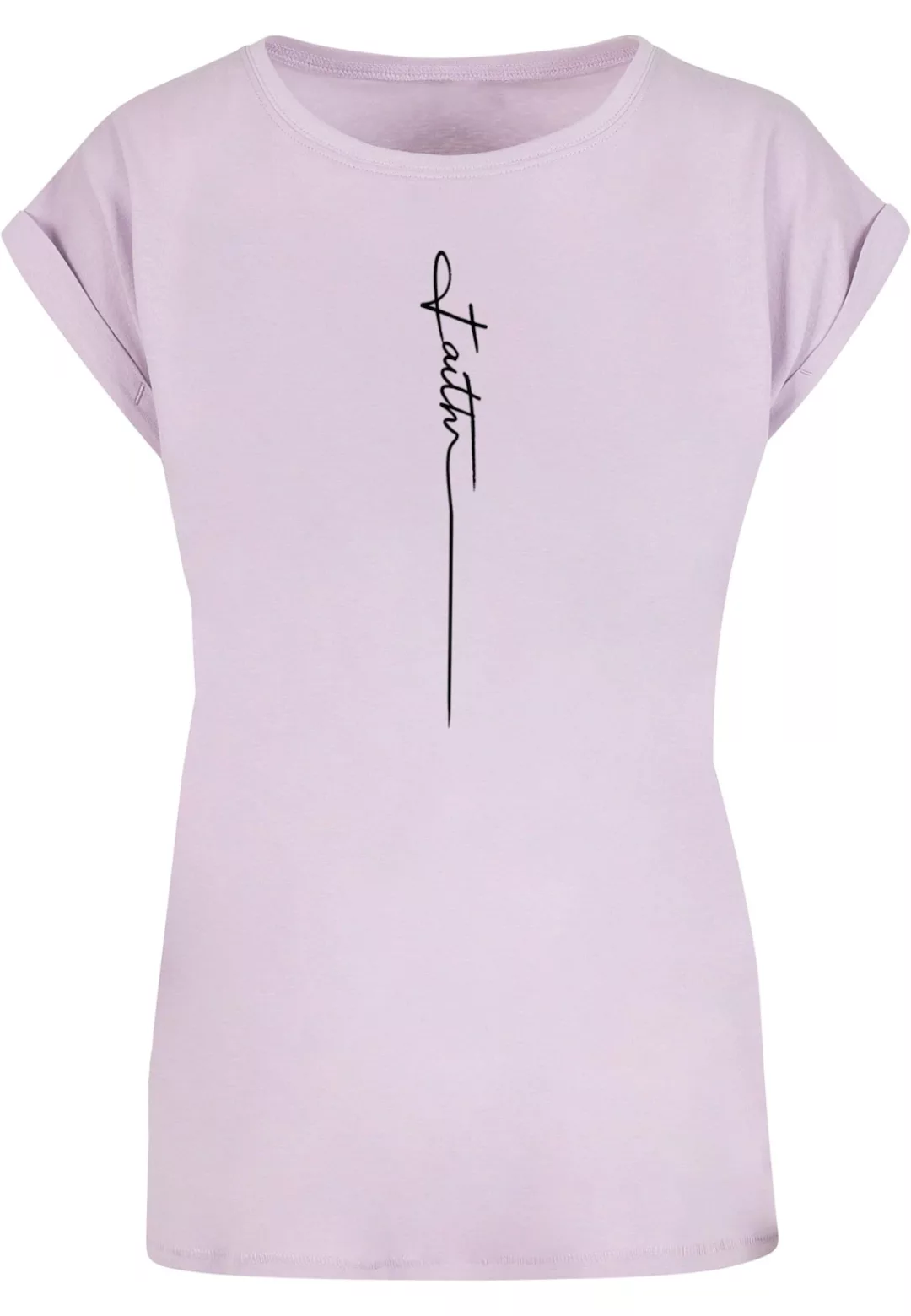 Merchcode T-Shirt "Merchcode Damen Ladies Faith Extended Shoulder Tee", (1 günstig online kaufen