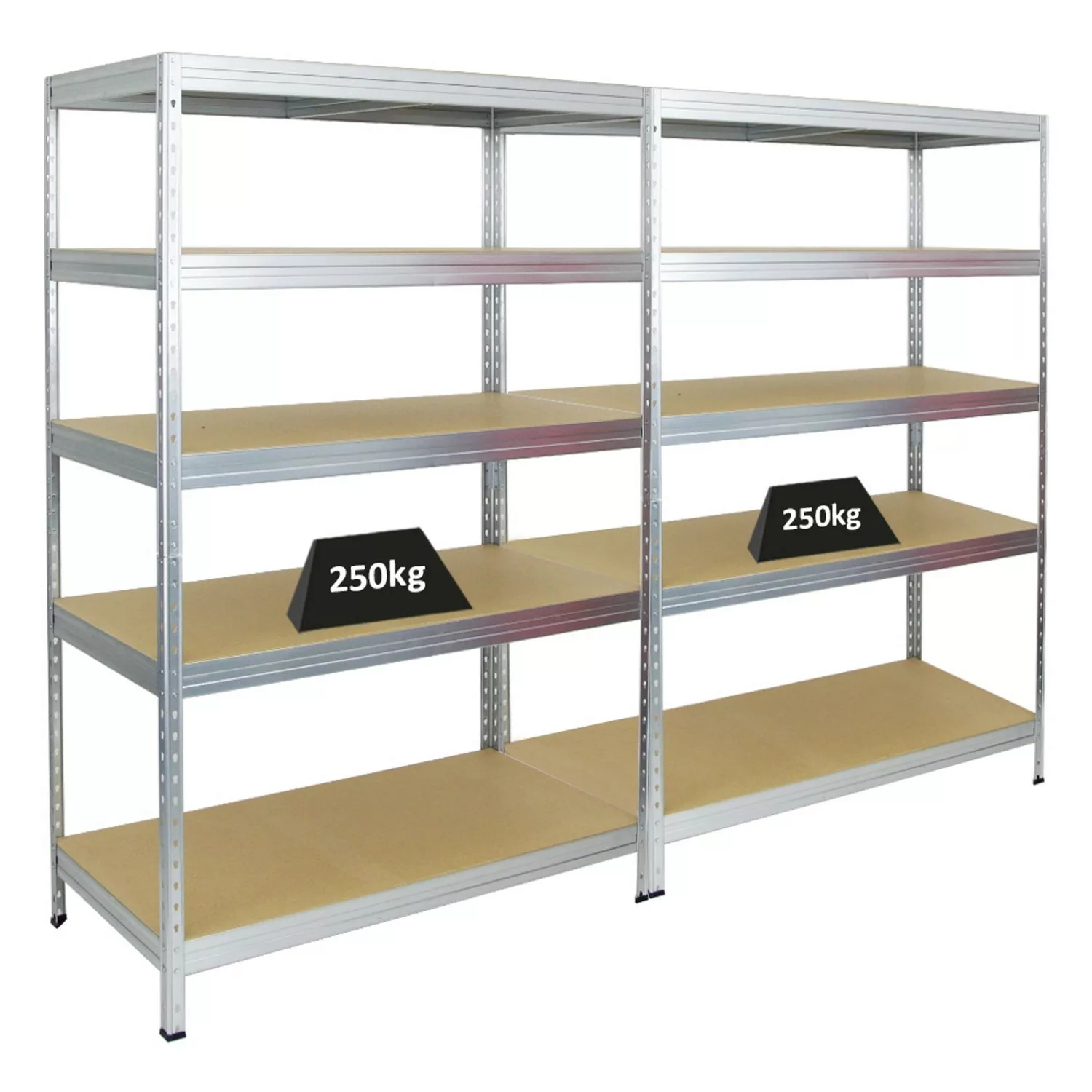 PROREGAL Mega Deal 2x Schwerlastregal Rivet HxBxT 180 x 120 x 60 cm Fachlas günstig online kaufen