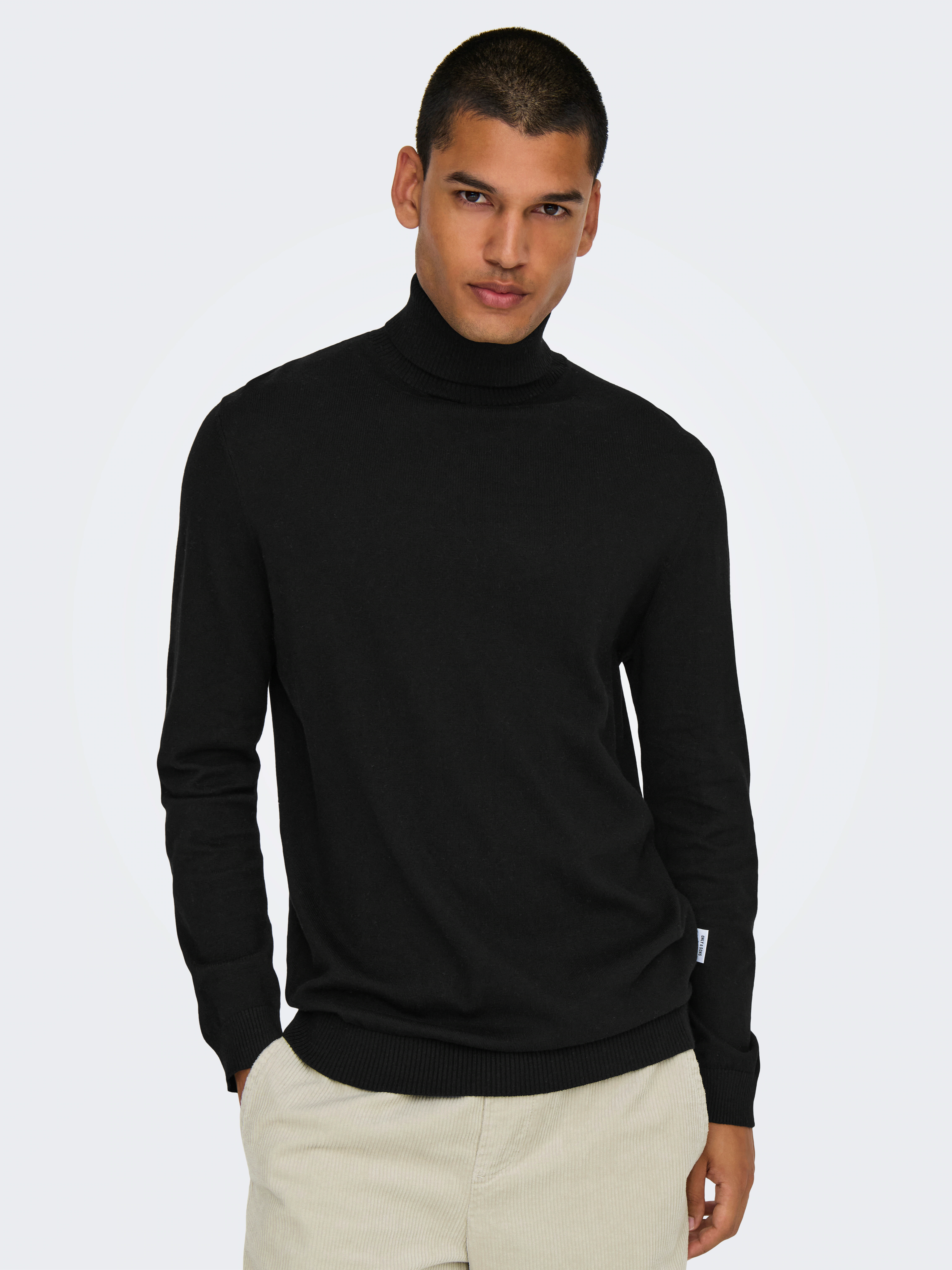 ONLY & SONS Stehkragenpullover "ONSLOUI REG 12 MEL ROLL KNIT NOOS" günstig online kaufen