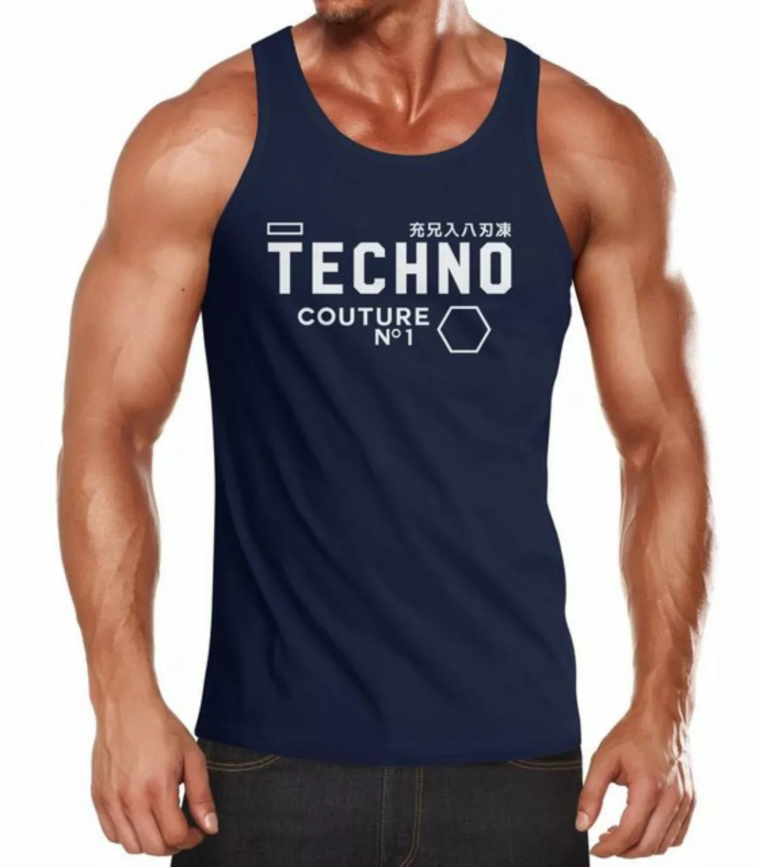 Neverless Tanktop Techno Tank-Top Herren Muskelshirt Muscle Shirt Neverless günstig online kaufen