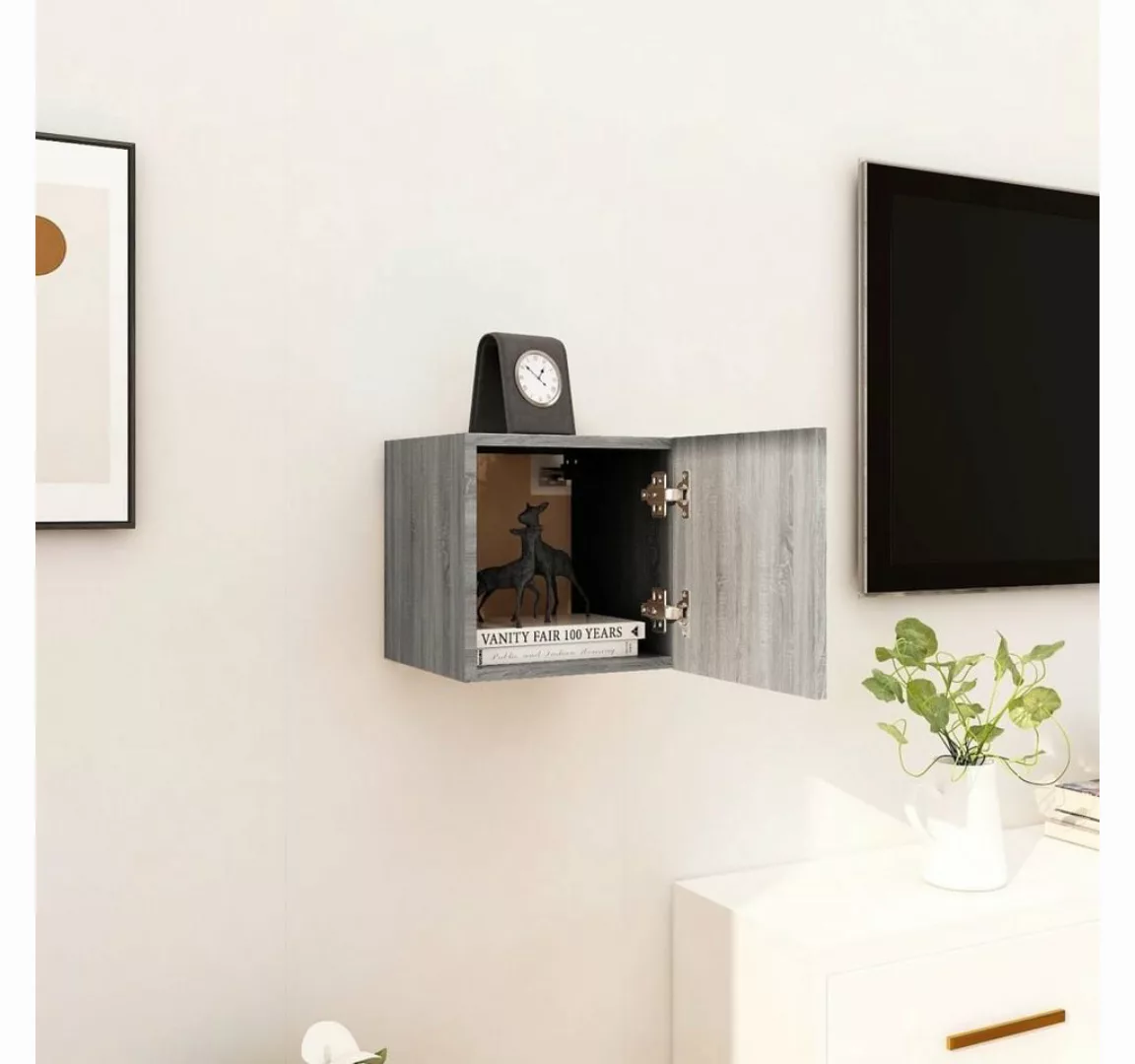furnicato TV-Schrank TV-Wandschrank Grau Sonoma 30,5x30x30 cm günstig online kaufen