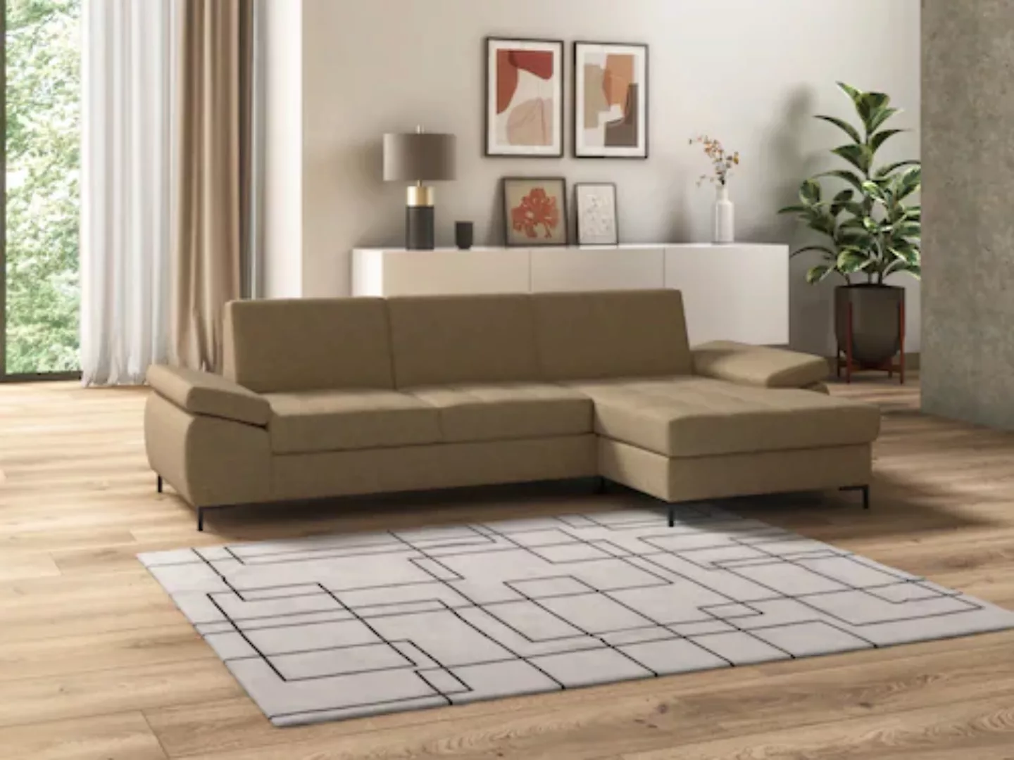 DOMO collection Ecksofa »Capelo L-Form«, mit Armteilverstellung, wahlweise günstig online kaufen