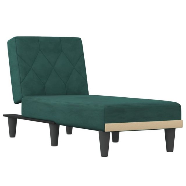 vidaXL Chaiselongue Chaiselongue Dunkelgrün Samt, 1 Teile günstig online kaufen