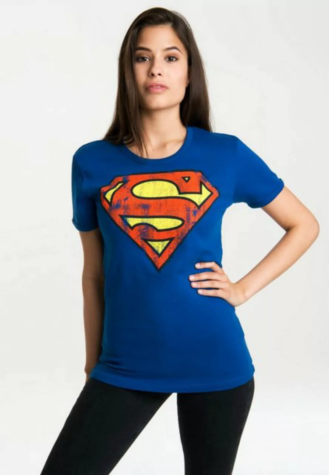 LOGOSHIRT T-Shirt "Superman-Logo", mit lizenzierten Originaldesign günstig online kaufen