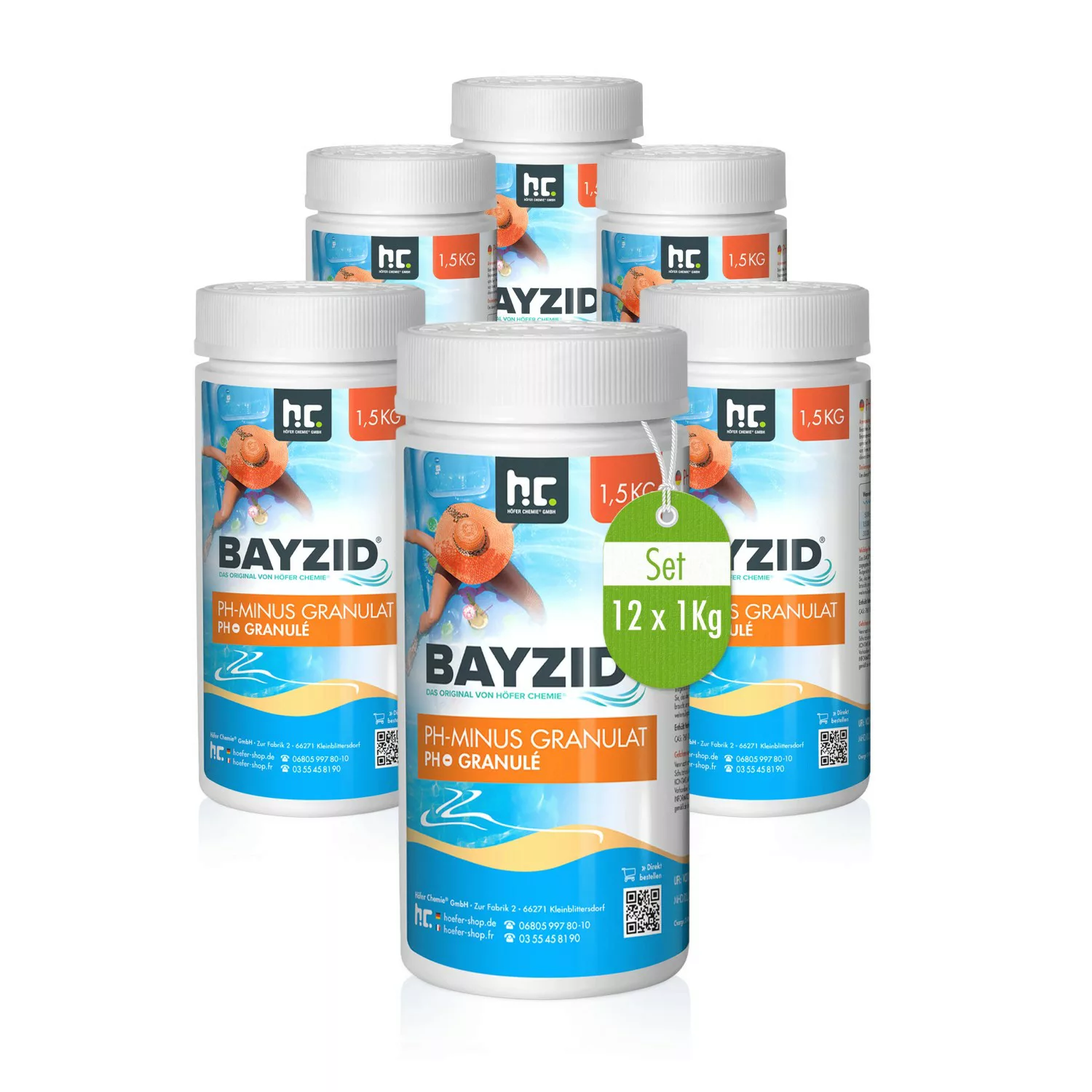 Bayzid pH Minus Granulat für den Pool 12 x 1,5kg günstig online kaufen