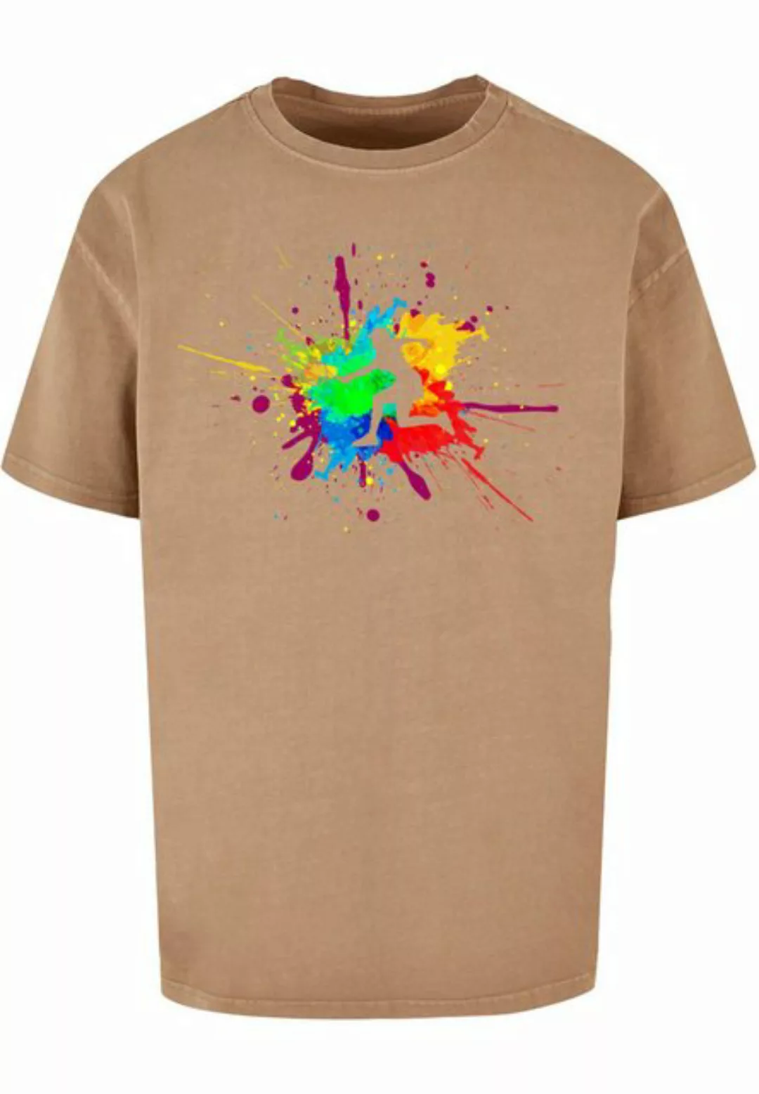 Merchcode T-Shirt Merchcode Herren Color Splash Player Acid Washed Oversize günstig online kaufen