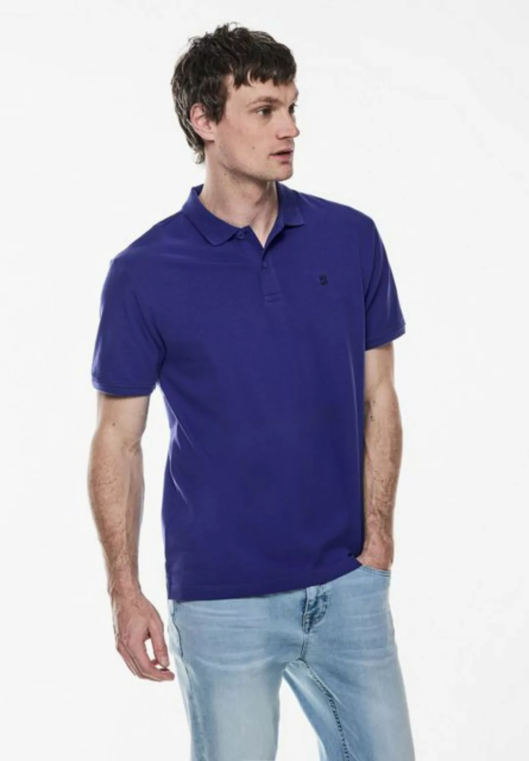 STREET ONE MEN Poloshirt, in Unifarbe günstig online kaufen