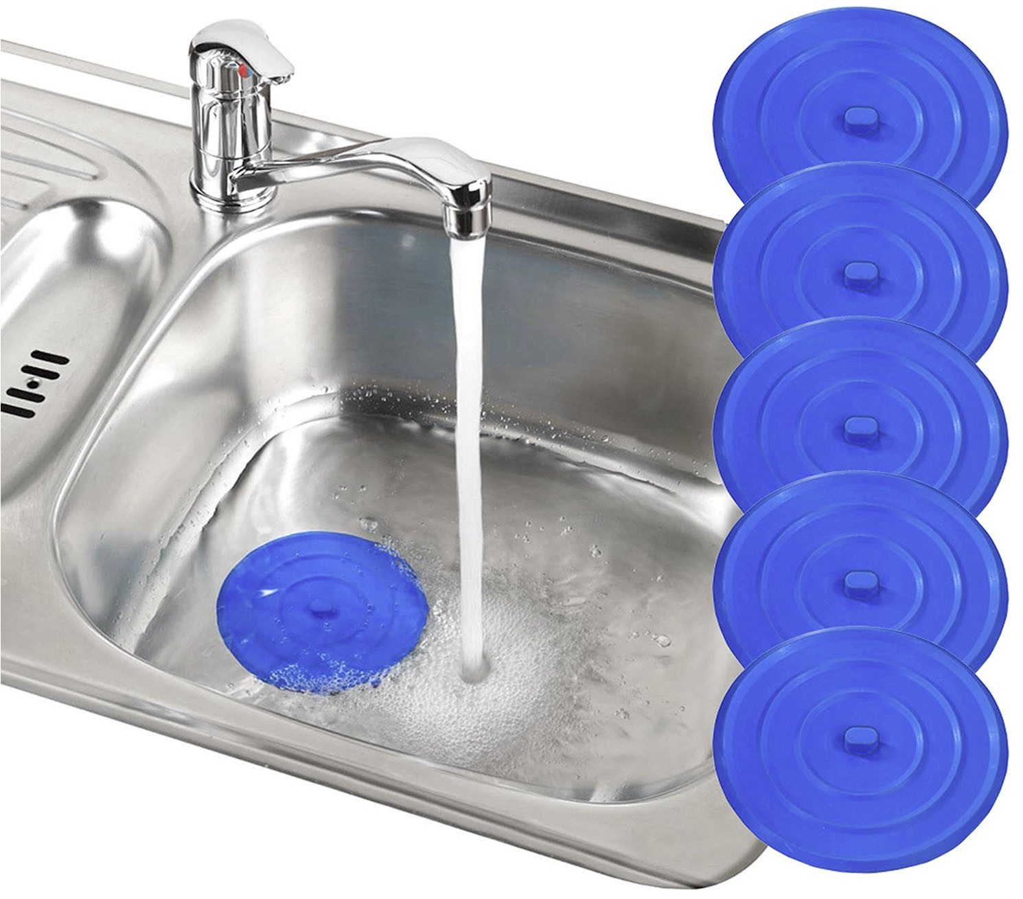 Maximex Waschbeckenstöpsel "Universal", (Set, 5 St.), Abflussstöpsel, Silik günstig online kaufen