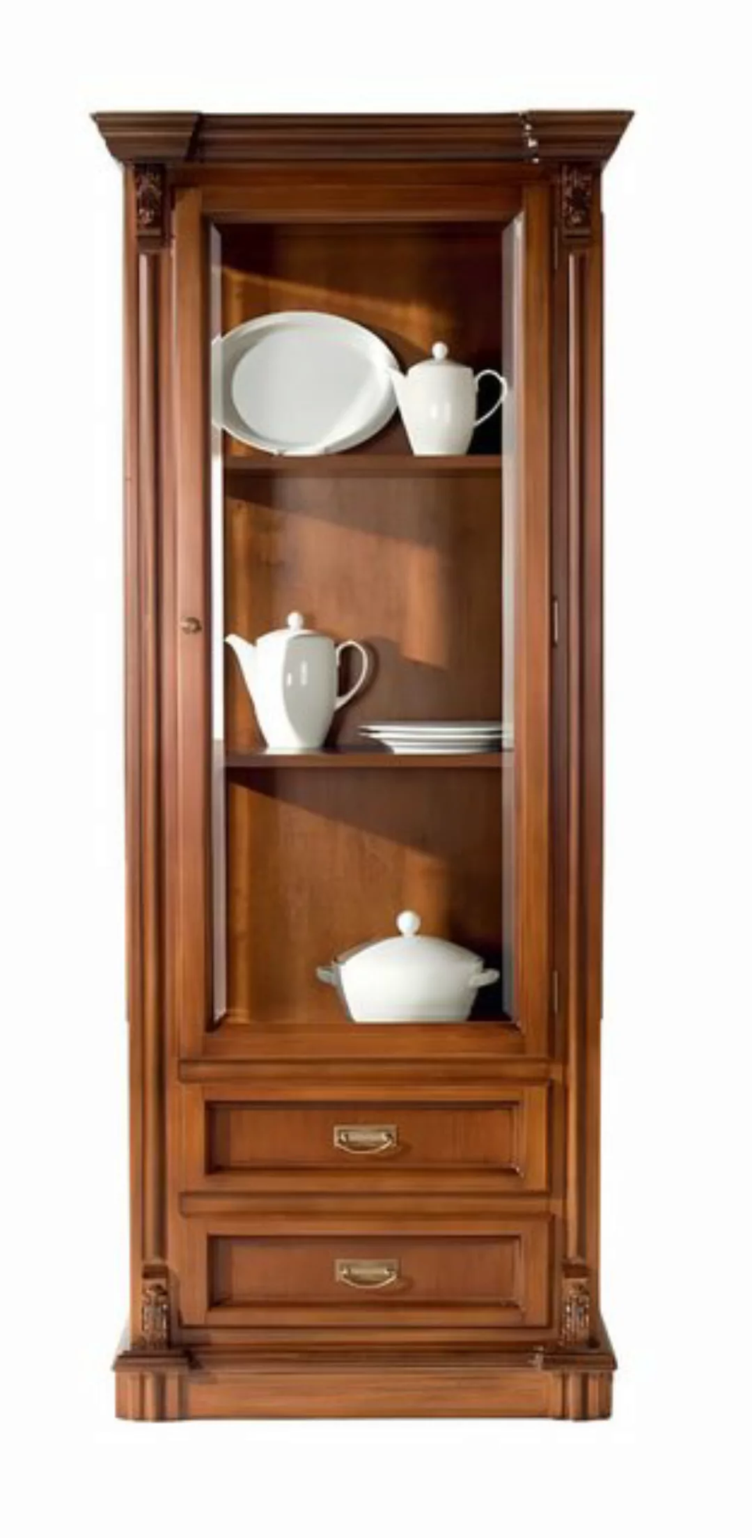 Xlmoebel Vitrine Braun Vitrine Schrank Holz Möbel Wohnzimmer Klassischе Bar günstig online kaufen