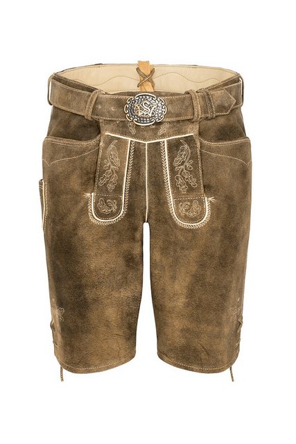 Spieth & Wensky Trachtenlederhose Lederhose Herren kurz - VEIT II - biber, günstig online kaufen