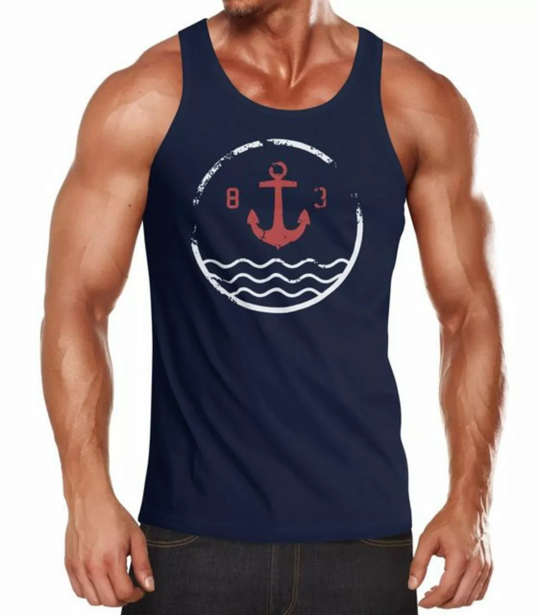 Neverless Tanktop Herren Tank-Top Anker Vintage Wasser Muskelshirt Muscle S günstig online kaufen