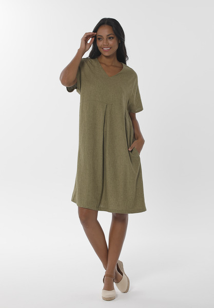 Kleid Aus Lenzing Ecovero Viskose Und Leinen günstig online kaufen