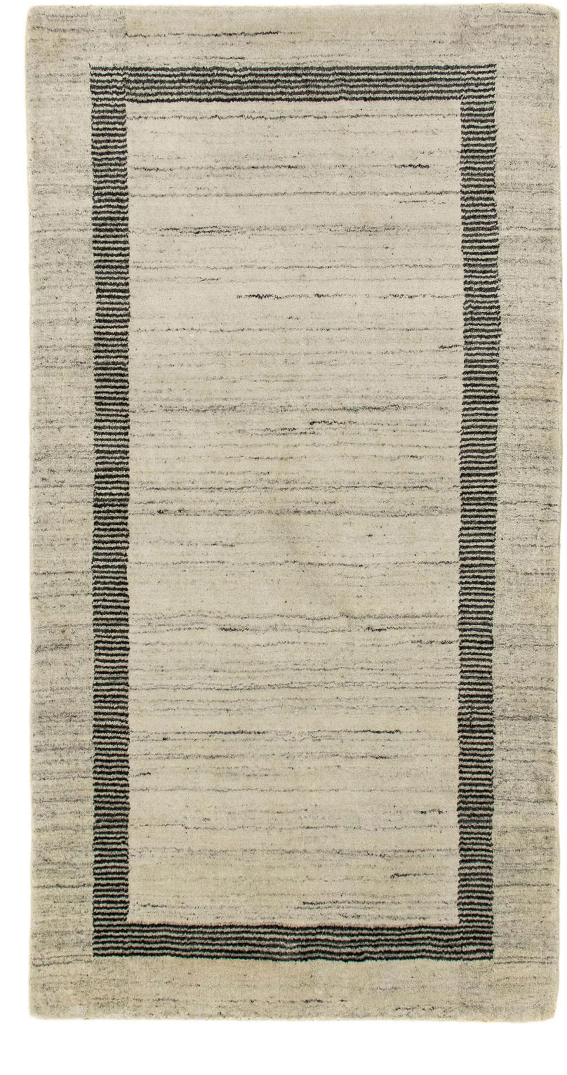 morgenland Wollteppich »Gabbeh - Loribaft Perser - 140 x 70 cm - grau«, rec günstig online kaufen