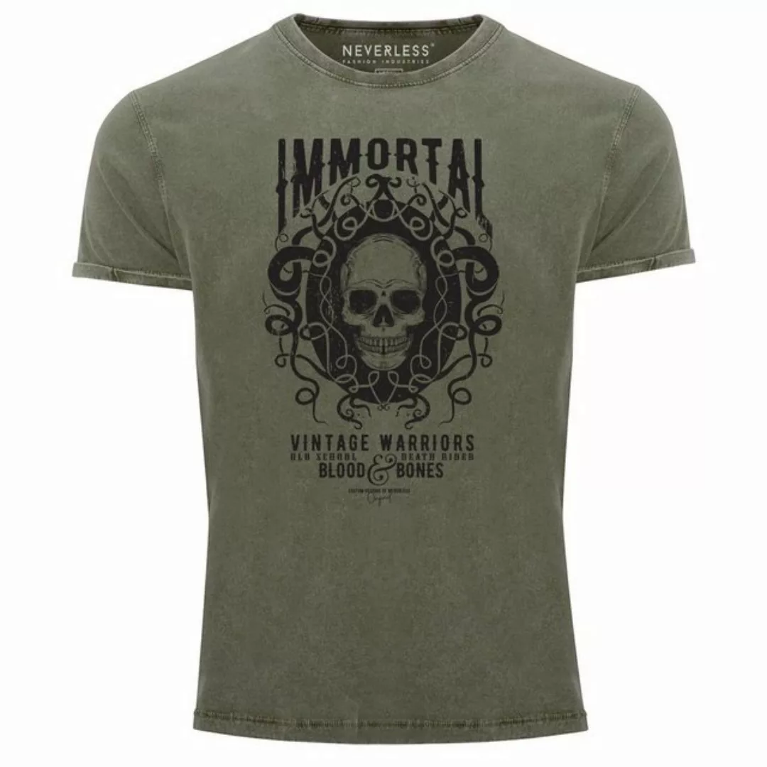 Neverless Print-Shirt Neverless® Herren T-Shirt Vintage Shirt Printshirt Im günstig online kaufen