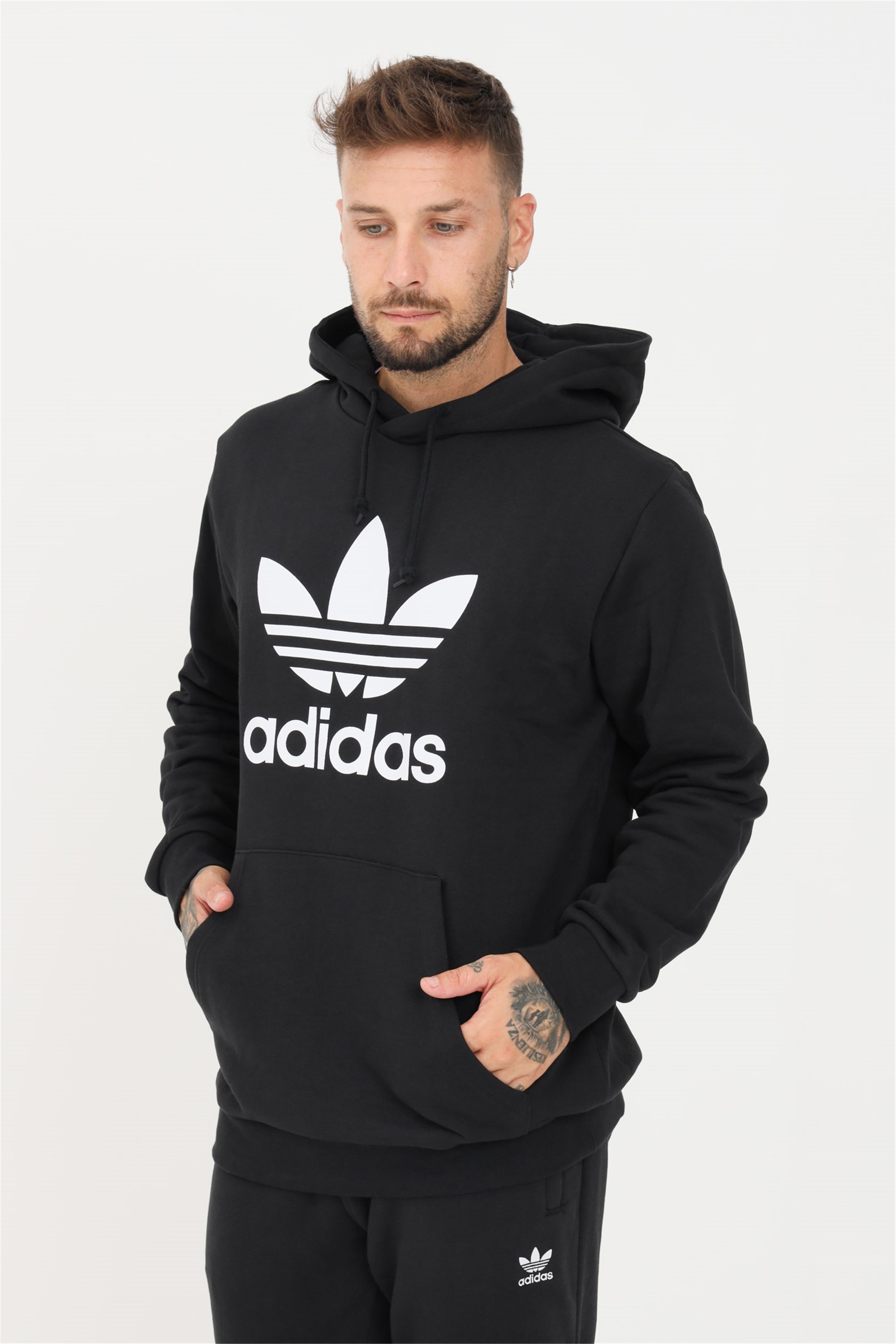 Adidas Originals Trefoil Kapuzenpullover 2XL Black / White günstig online kaufen
