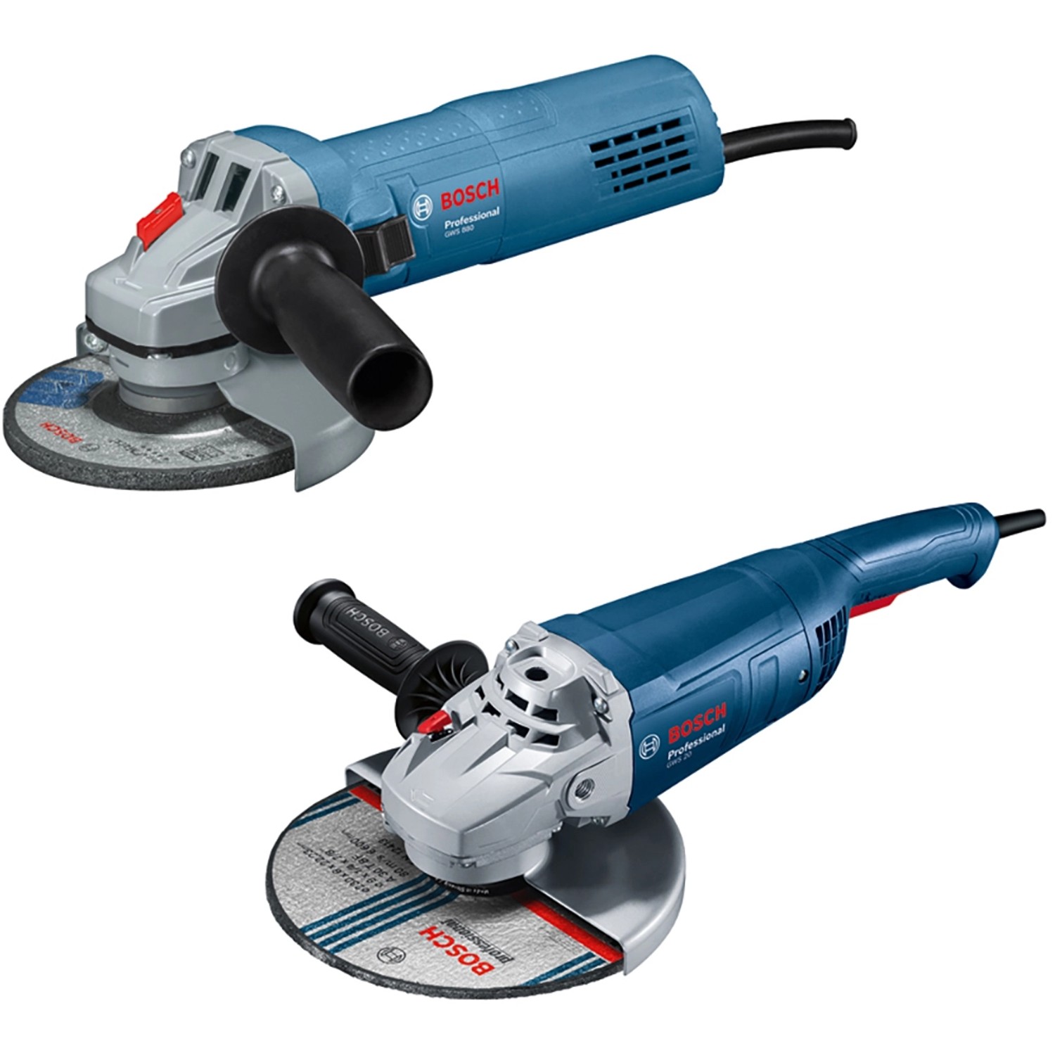 Bosch Professional Winkelschleifer GWS 22-230 J + GWS 880 im Karton günstig online kaufen