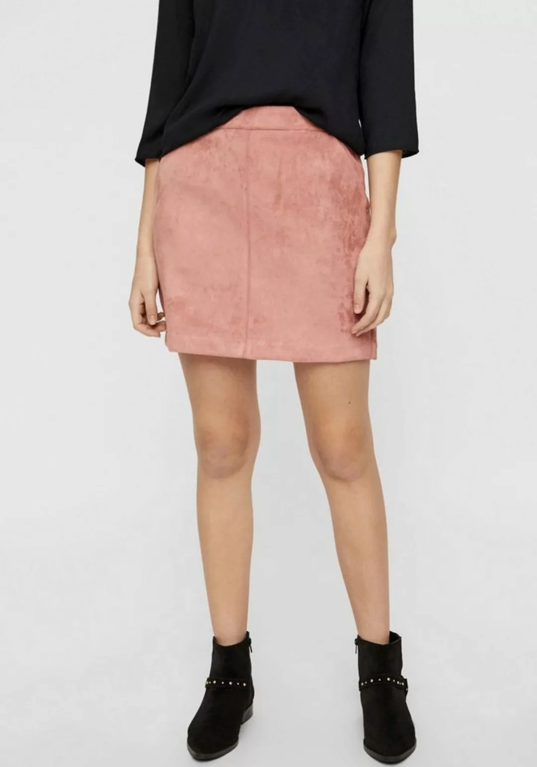 Vero Moda Lederimitatrock VMDONNADINA FAUXSUEDE SHORT SKIRT günstig online kaufen