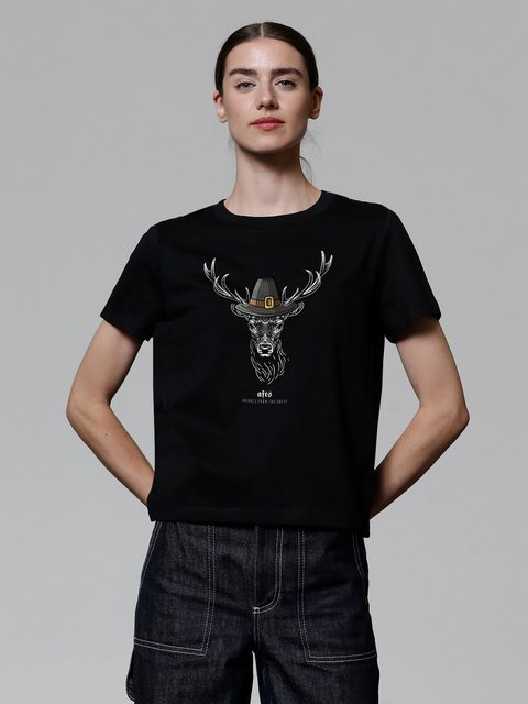 wat? Apparel T-Shirt [#afts] Hirsch günstig online kaufen