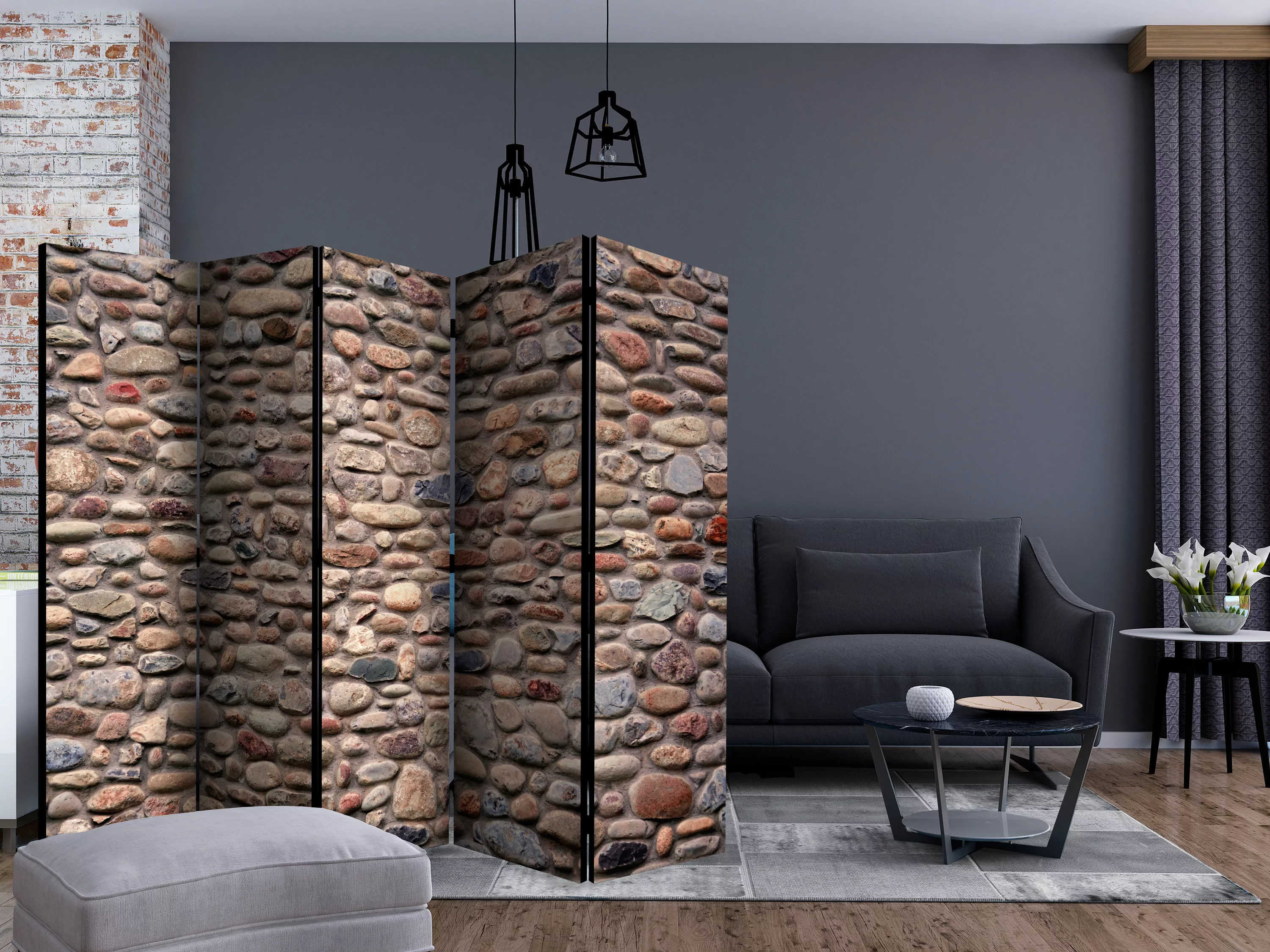 5-teiliges Paravent - Stony Varieties Ii [room Dividers] günstig online kaufen