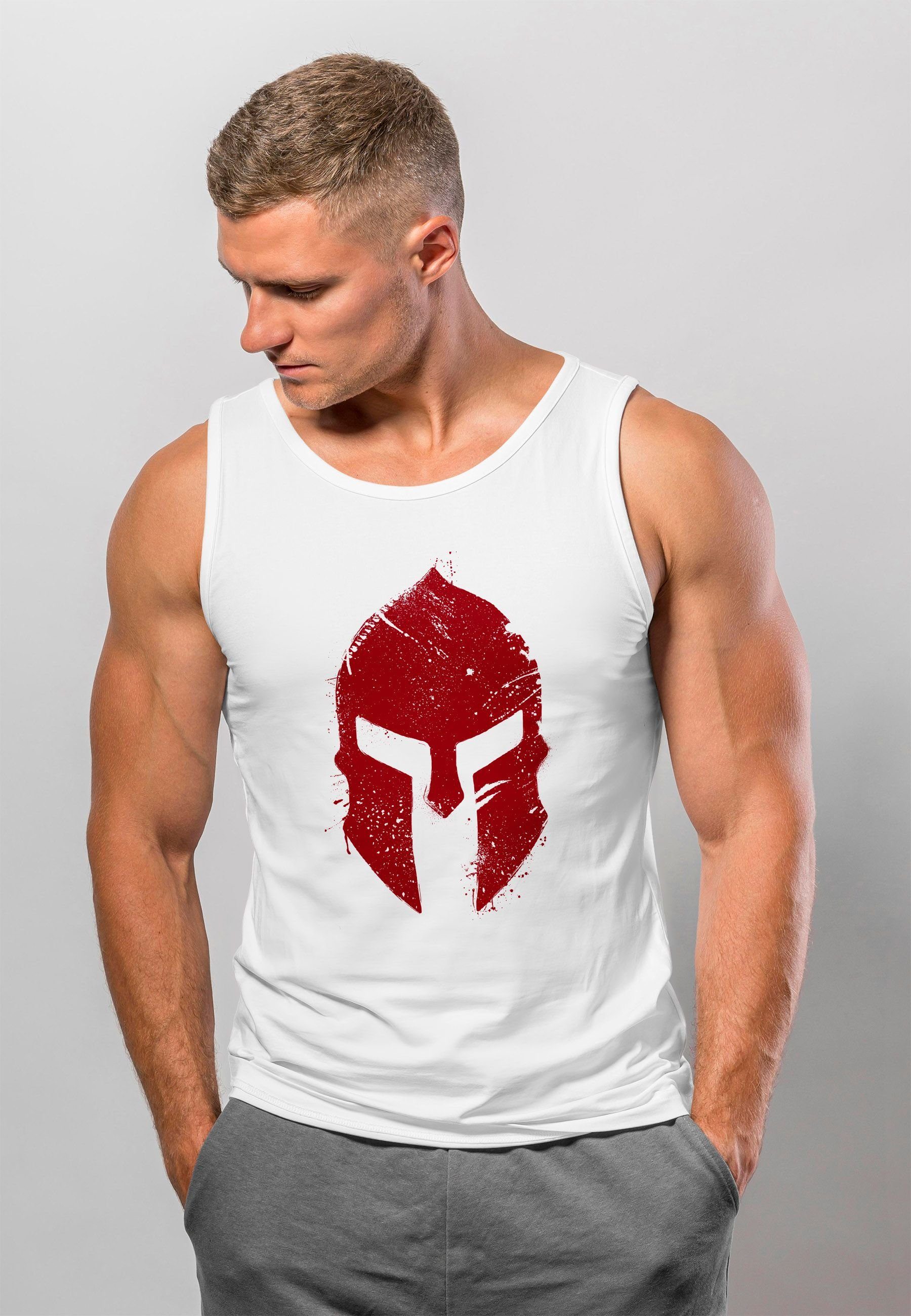 Neverless Tanktop Herren Tank-Top Print Sparta-Helm günstig online kaufen
