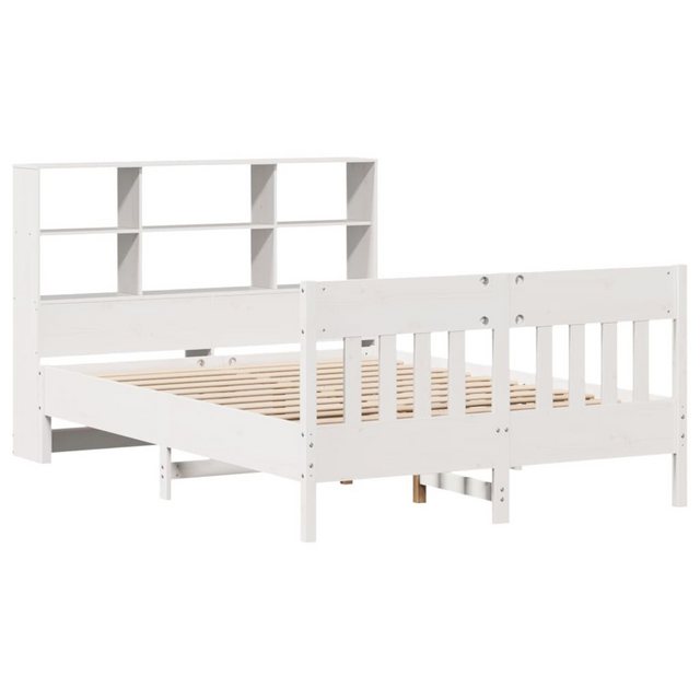 vidaXL Bett, Massivholzbett ohne Matratze Weiß 160x200 Kiefernholz günstig online kaufen