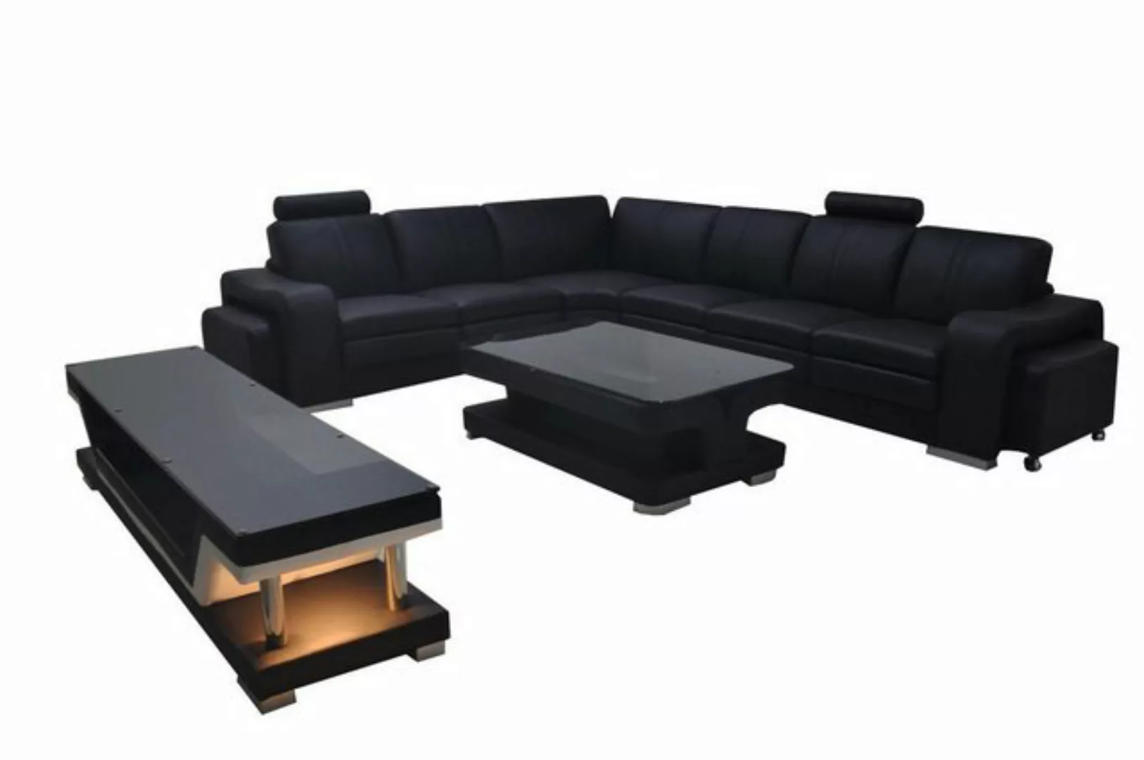 Xlmoebel Sofa Leder-Sofa Wohnlandschaft Ecksofa Design-Garnitur L-Form A110 günstig online kaufen