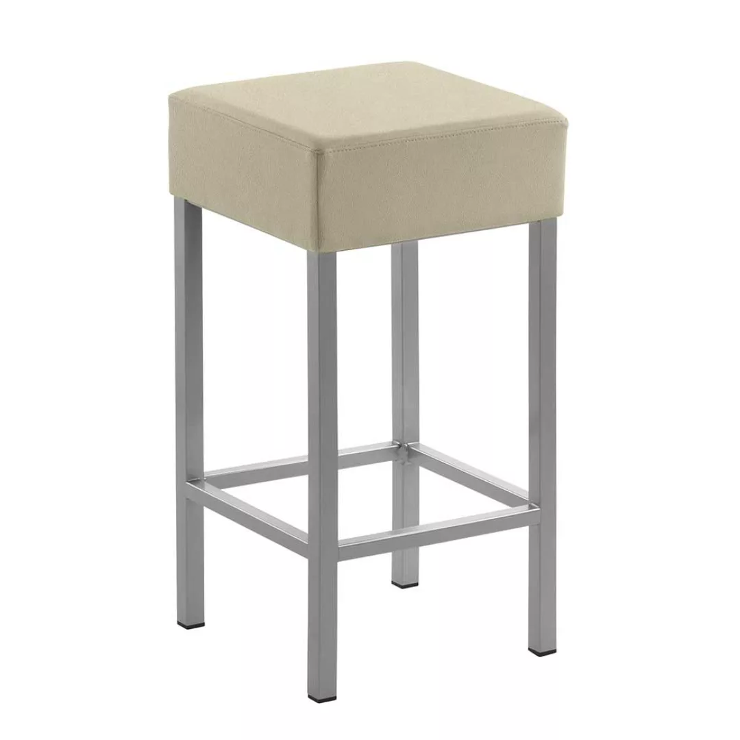 Hocker für Küche 64 cm Sitzhöhe Microfaser Bezug günstig online kaufen