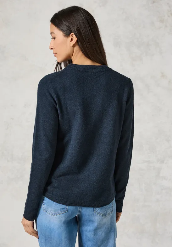 Cecil Strickpullover mit Stehkragen und Struktur-Muster günstig online kaufen