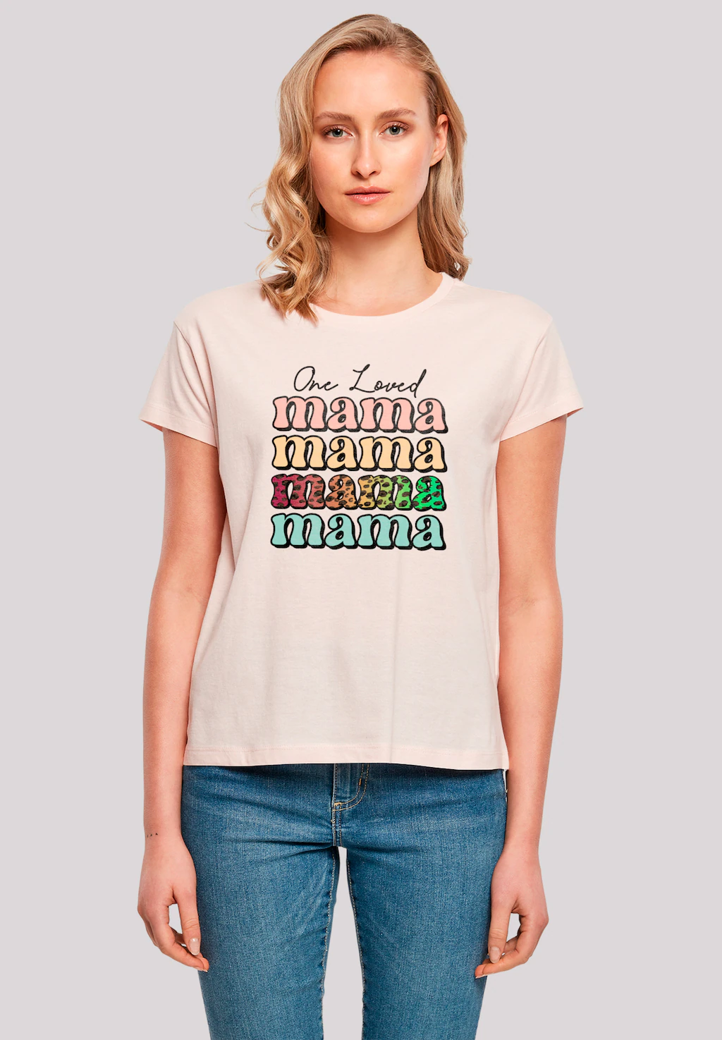 F4NT4STIC T-Shirt "Mothers Day Mama Typography Leopard Print Pastel", Premi günstig online kaufen