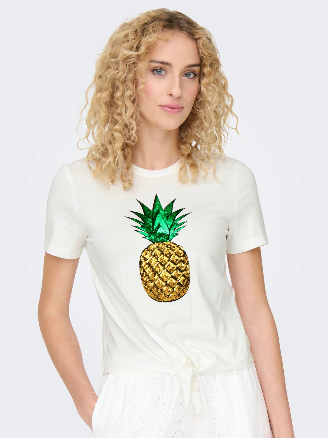 ONLY Kurzarmshirt "ONLKITA LIFE S/S FRUIT KNOT TOP BOX JRS" günstig online kaufen