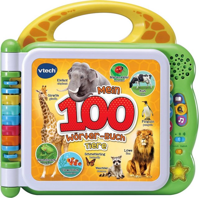 Vtech® Buch VTechBaby, Mein 100-Wörter-Buch: Tiere, grün, mit Licht und Sou günstig online kaufen