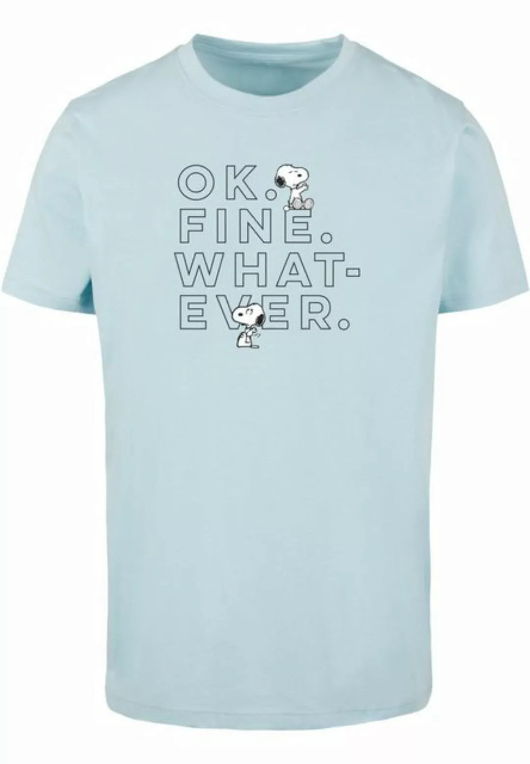 Merchcode T-Shirt Merchcode Herren Peanuts - Ok Fine Whatever T-Shirt Round günstig online kaufen