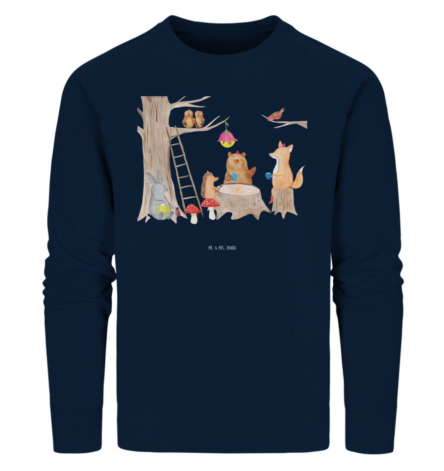 Mr. & Mrs. Panda Longpullover Größe XS Waldtiere Picknick - French Navy - G günstig online kaufen