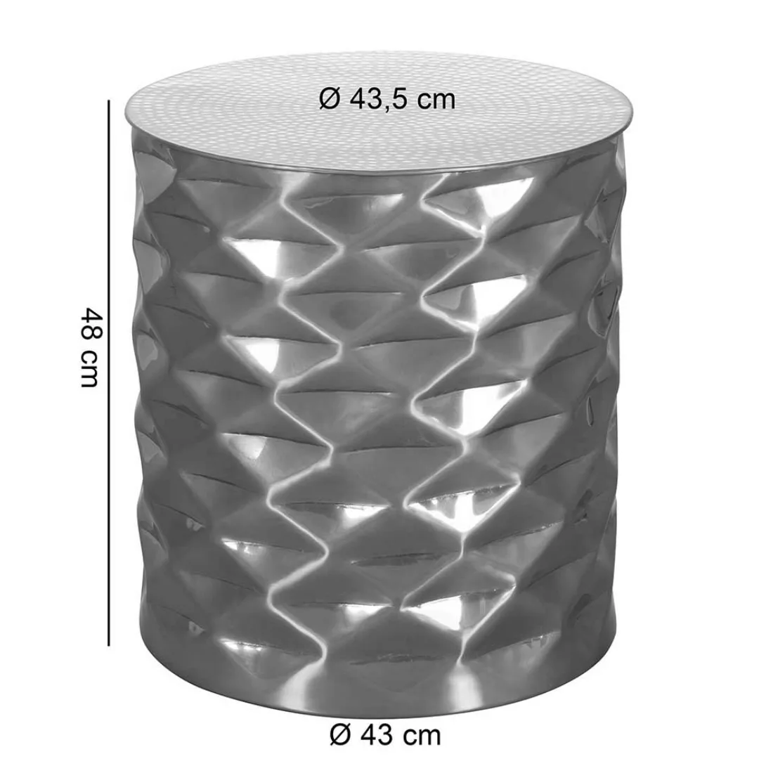 Design Sofatisch aus Aluminium Hammerschlag Optik günstig online kaufen