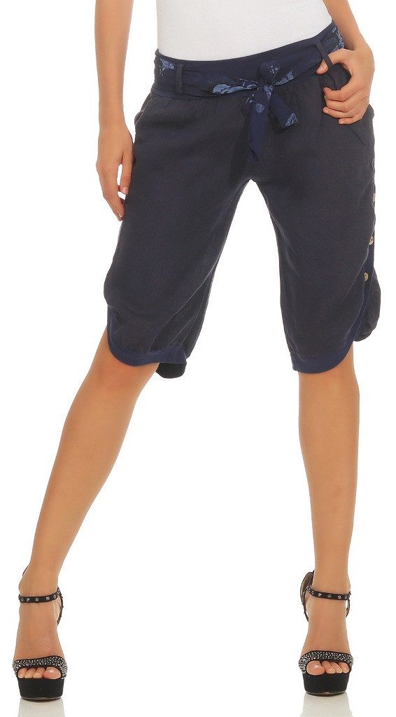 Mississhop Leinenhose Damen-Bermuda-Shorts aus 100 % günstig online kaufen