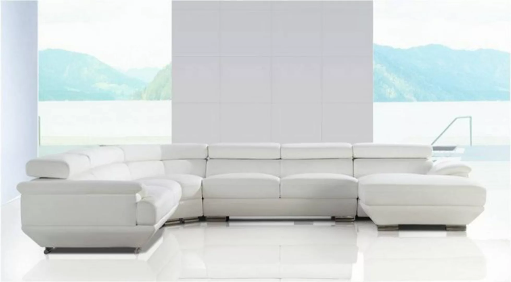 JVmoebel Ecksofa Design Ecksofa Leder Sofa Couch Polster Eck Sitz Wohnlands günstig online kaufen