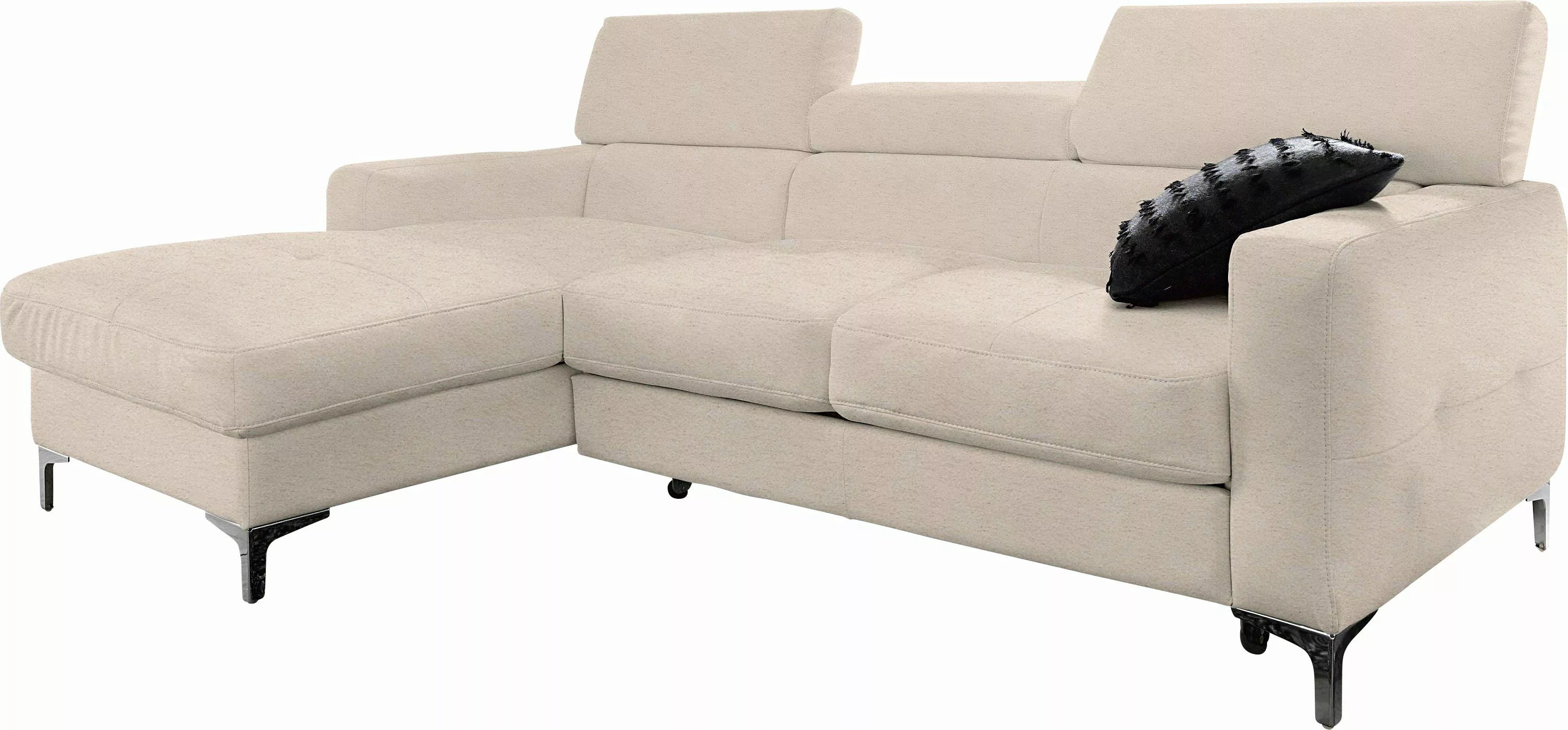 COTTA Ecksofa "Sammy L-Form", mit Kopfteilverstellung, wahlweise mit Bettfu günstig online kaufen